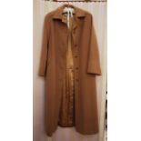 Jaeger wool single-breasted coat, a Burberry mac made in England for Harrods and a Harrods full-