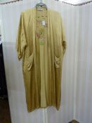 Vintage Chinese style silk dressing gown, embroidered on the back with weeping willow and cherry