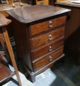 20th century Stag Minstrel chest of four drawers, with moulded edge, on bracket supports, 52.5cm x