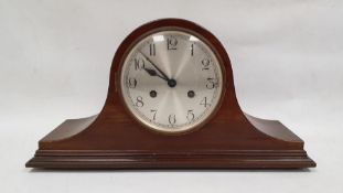 20th century Napoleon's hat-shaped mantel clock with Arabic numerals to the dial