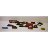 Quantity of playworn Corgi, Dinky and Matchbox diecast model cars to include 'Corgi Toys Batmobile',