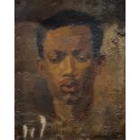 Norah Macchi (nee Hindhaugh) British 20th century Oil on board "Jamaican", signed lower right and