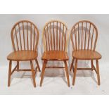 Three modern assorted stickback chairs (3)