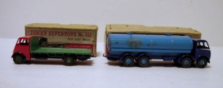 Dinky Supertoys, diecast model No. 504 Foden 14-ton tanker in box, together with Dinky Supertoys No.