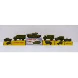 Quantity of Dinky toys diecast models to include '651 Centurion tank', 623 Army covered wagon', '641