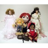 A quantity of assorted loose collector's dolls to include Knightsbridge Collection, Rosie and Jim