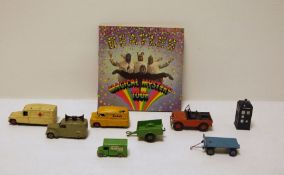 Quantity of loose diecast Dinky toys to include 340 Landrover, tannoy van, 480 Bedford 'Kodak'