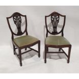 Four modern reproduction Hepplewhite dining chairs (4)