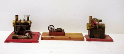 Two Mamod static steam engines etc (3)