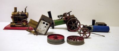 Static steam engines, loose Meccano, prints and construction guides