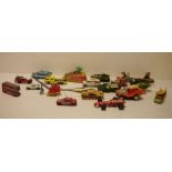 Large quantity of playworn Dinky toys, Solido, Matchbox and Corgi diecast models to include '