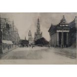 After D Y Cameron Etching Perth Bridge and another Etching Princes Street, Edinburgh (2)