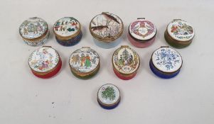 Quantity of modern enamel boxes