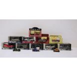 Collection of mostly boxed diecast cars, including Matchbox, Welly, BMW, Porsche, Mercedes,