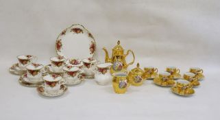Royal Albert 'Old Country Roses' part tea service to include six teacups and saucers, cream jug,