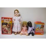 Palitoy 'Cuddle Up Baby' boxed, black doll, assorted dolls, knit stitcher boxed and a large quantity