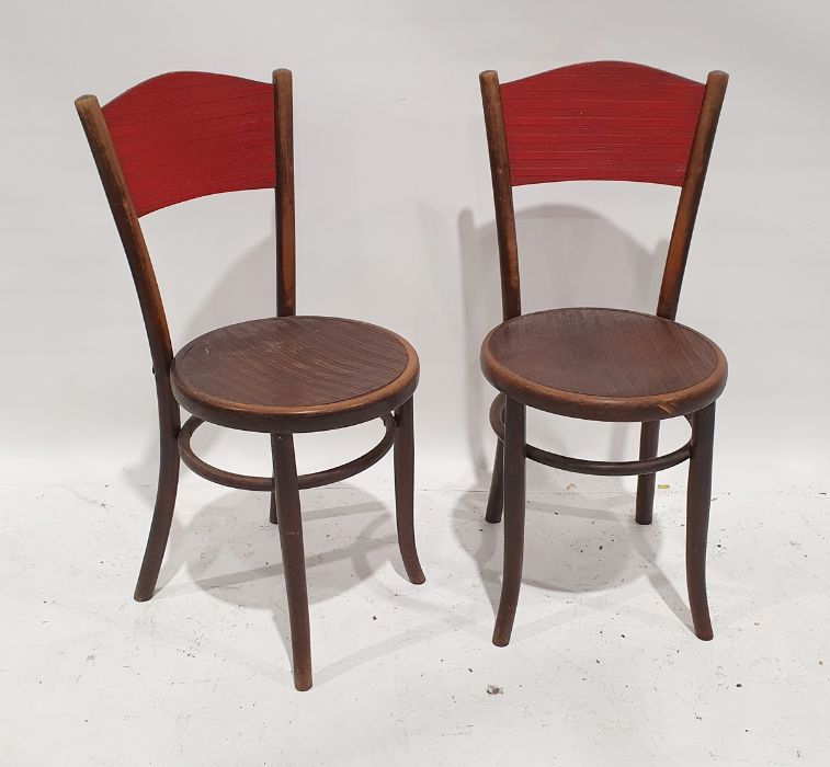 Pair of bentwood chairs marked 'Fischel' to paper label under (2)
