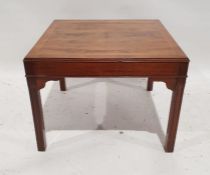 20th century yew coffee table with moulded supports, 61.5cm x 46cm