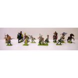 Large quantity of Britains Deetail painted models, medieval knights, American soldiers, British