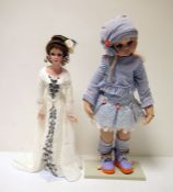 Exclusively Yours Heroine of the Titanic collectors doll and a Jan McLean 'Katye' collectors doll (