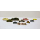 Quantity of loose Dinky Toys and others to include Dinky Toys pink Austin Atlantic, Matchbox