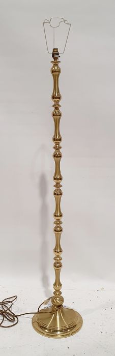 Modern brass standard lamp