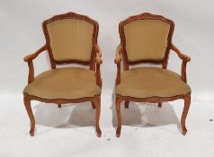 Two office reception armchairs with yellow upholstered seats and backs (2)