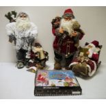 Large quantity of model Father Christmas and other Christmas accessories (6 boxes) Condition