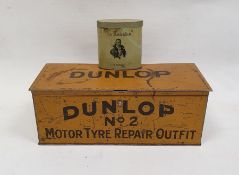 Dunlop No.2 Motor Tyre Repair Outfit tin and various other tins, etc