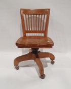 Early 20th century oak office swivel chair  Condition ReportSurface scratches, scuffs and knocks