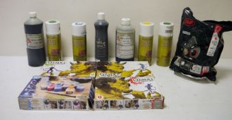 Quantity of miniature wargaming paints to include:  - Citadel (Games Workshop) dry, shade, layer and