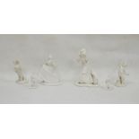 Nymphenburg porcelain figures to include lady with dog, putto, etc (6)  Condition Report Approx.