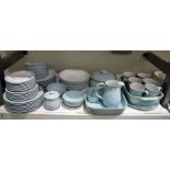 Denby stoneware eggshell blue and white glazed dinner and tea service
