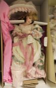 A Franklin Heirloom Maryse Nicole design collectors doll, boxed, two Jan McLean design collectors