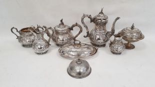 WITHDRAWN LOT Canteen of electroplated cutlery and various other electroplated, pewter and white