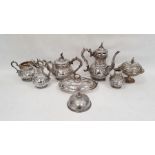 WITHDRAWN LOT Canteen of electroplated cutlery and various other electroplated, pewter and white