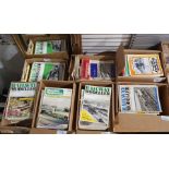 10 assorted boxes containing The Railway Modeller Magazine, 1960's, 1970's, 1980's, 1990's, etc (