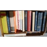 Large quantity of volumes to include poetry, history novels, biography, travel (5 boxes)
