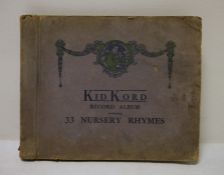 Kid Kord record album of 78's nursery rhymes (partly filled)