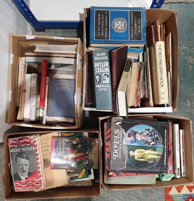 Four boxes of assorted books (4 boxes)