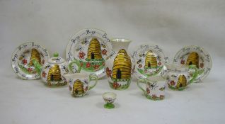 Kate Glanville bee-decorated wares to include a teapot, jugs, bowls, mug, vase, plates, etc (10)