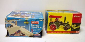 A Wilesco steam engine and steam roller, boxed (2)