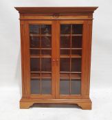 Modern 20th century oak glazed bookcase Condition ReportHeight 131cm Width at base 95cm Width at top