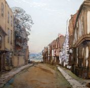 Donald Maxwell (1877-1936) Pencil and watercolour "Watchbell Street, Rye", signed lower right,