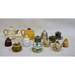 Small collection of principally ceramic honeypots, teapots, two Denby jugs etc Condition