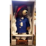 A very large Steiff Paddington Bear, with suitcase, in fitted box, 105cm high approx. the box