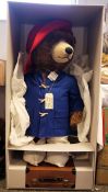 A very large Steiff Paddington Bear, with suitcase, in fitted box, 105cm high approx. the box