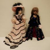 Porcelain dolls collectors doll and Madame Alexander collection doll (2)