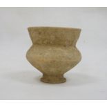 Roman-style terracotta bowl with flared rim, on circular foot, 11cm high