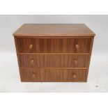 Mid century modern Hodgkinsons of Warrington suite of furniture to include chest of three drawers,